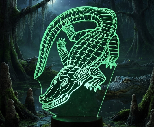 Lampe LED 3D Crocodile