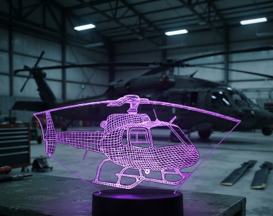 Lampe LED 3D Hélicoptère