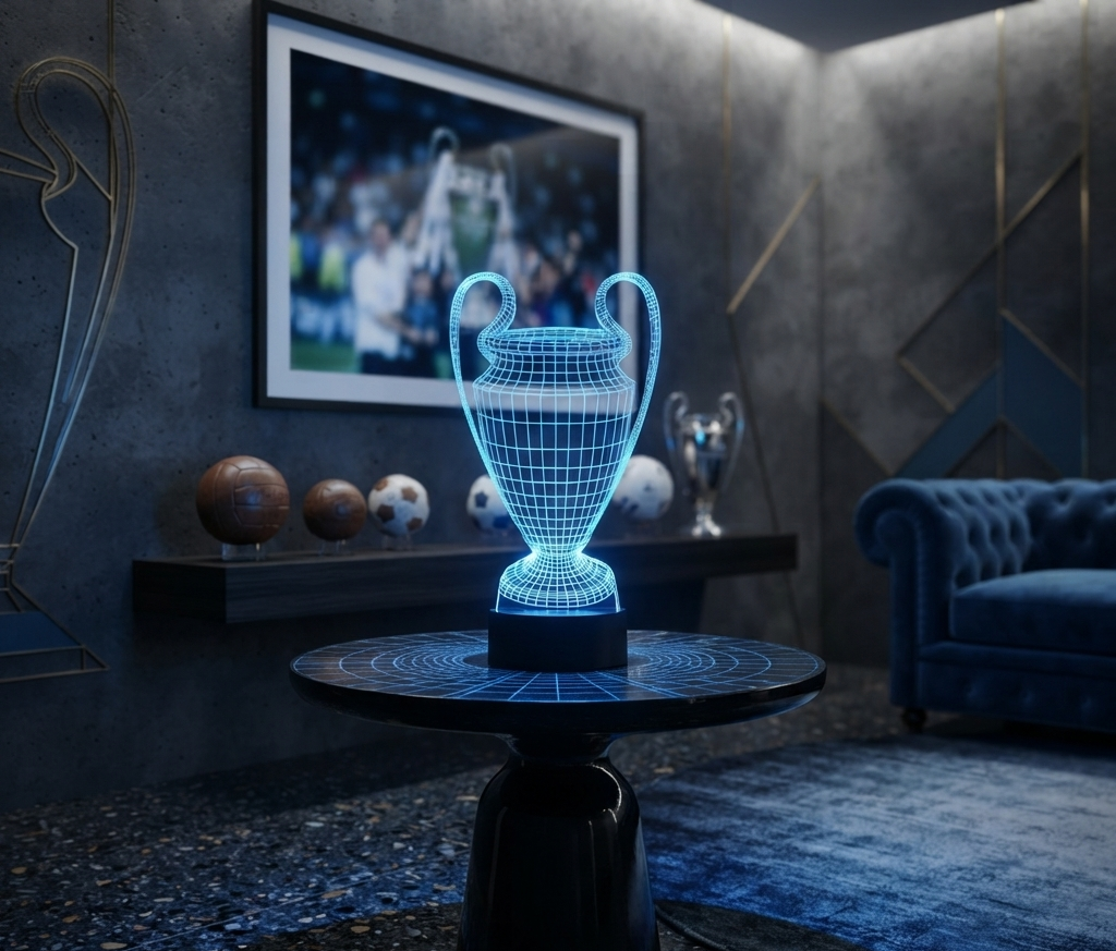 Lampe LED 3D Trophée de Football