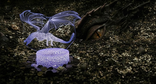 Lampe led 3d Dragon