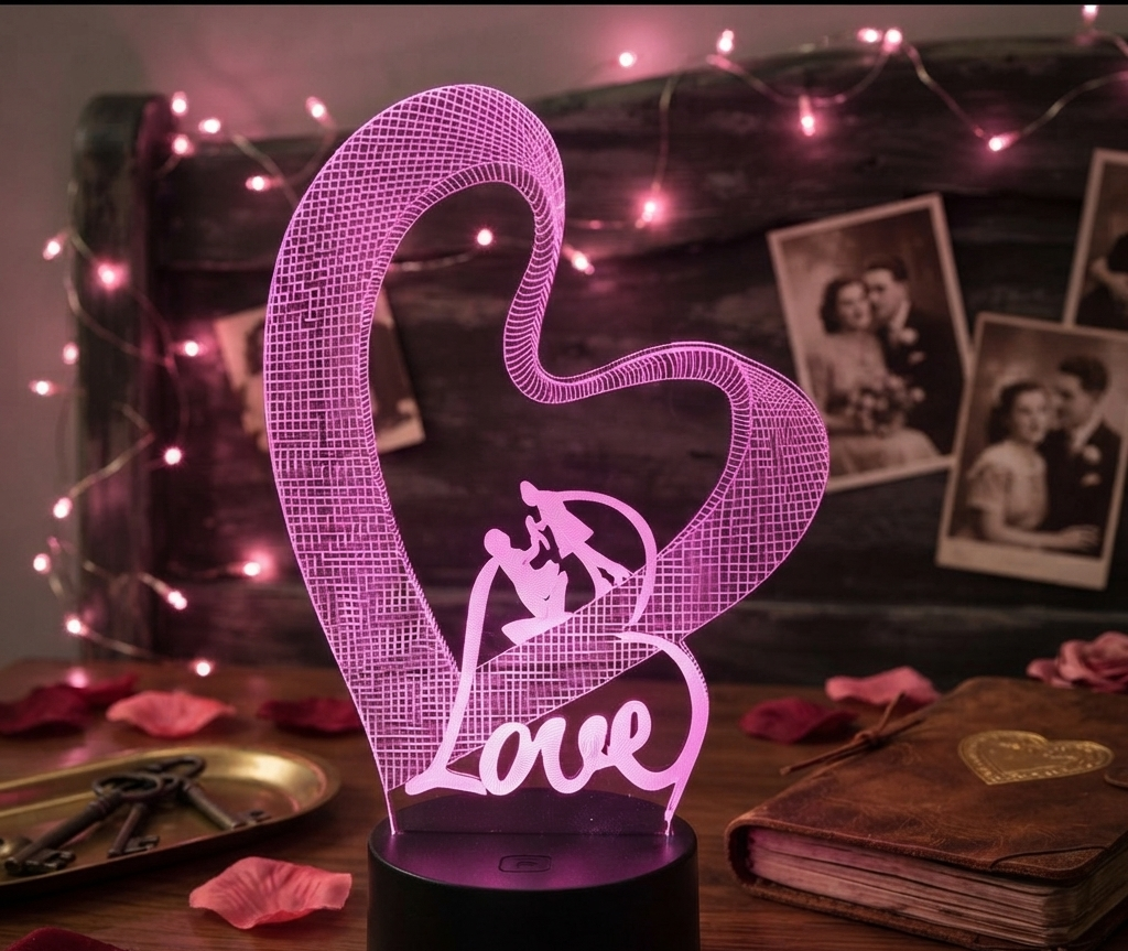 Love LOVE 3D led colorful night light