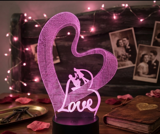 Love LOVE 3D led colorful night light