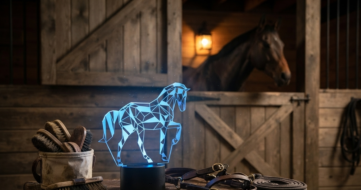 Puzzle Horse 3D Light, Colorful Touch LED Vision