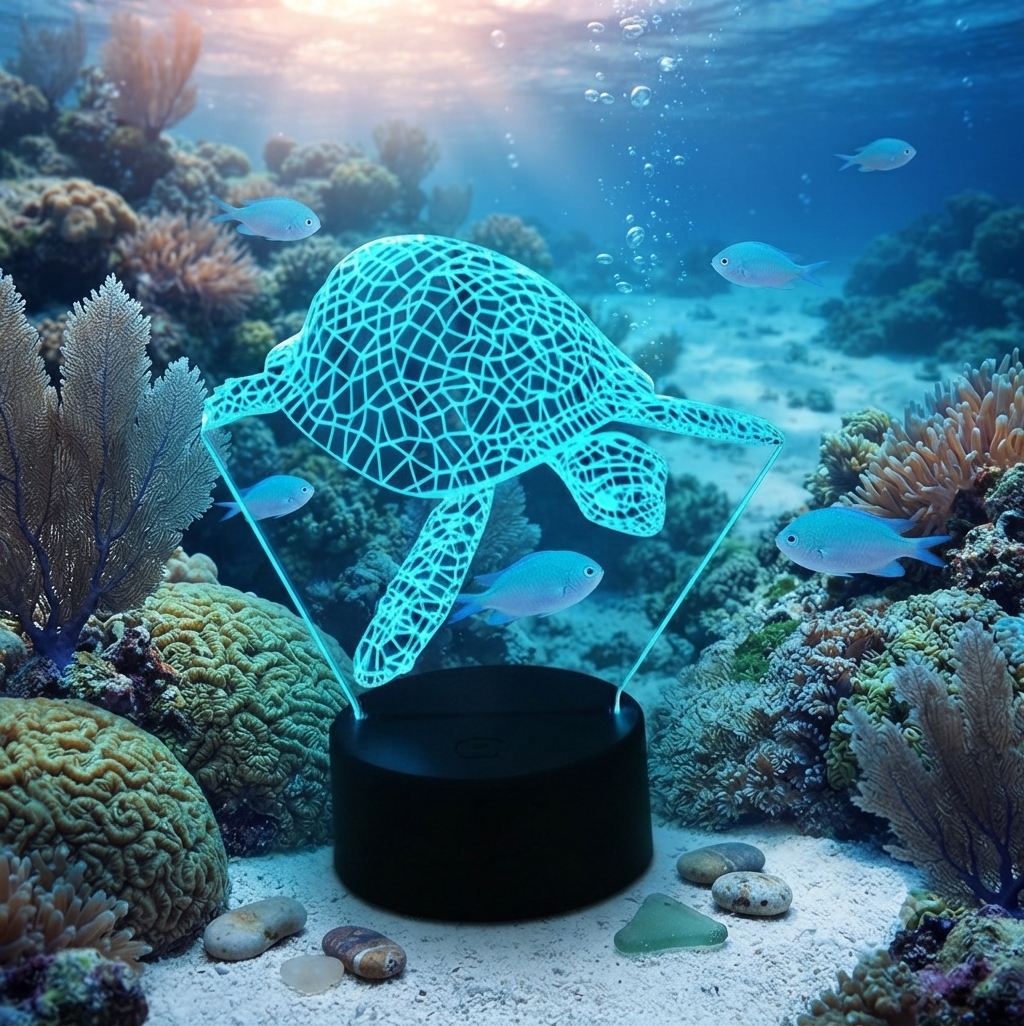 Lampe LED 3D Tortue Marine