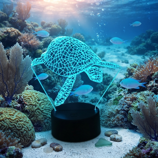 Lampe LED 3D Tortue Marine