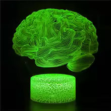 Lampe LED Cerveau 3D Colorée – Tactile & Télécommande