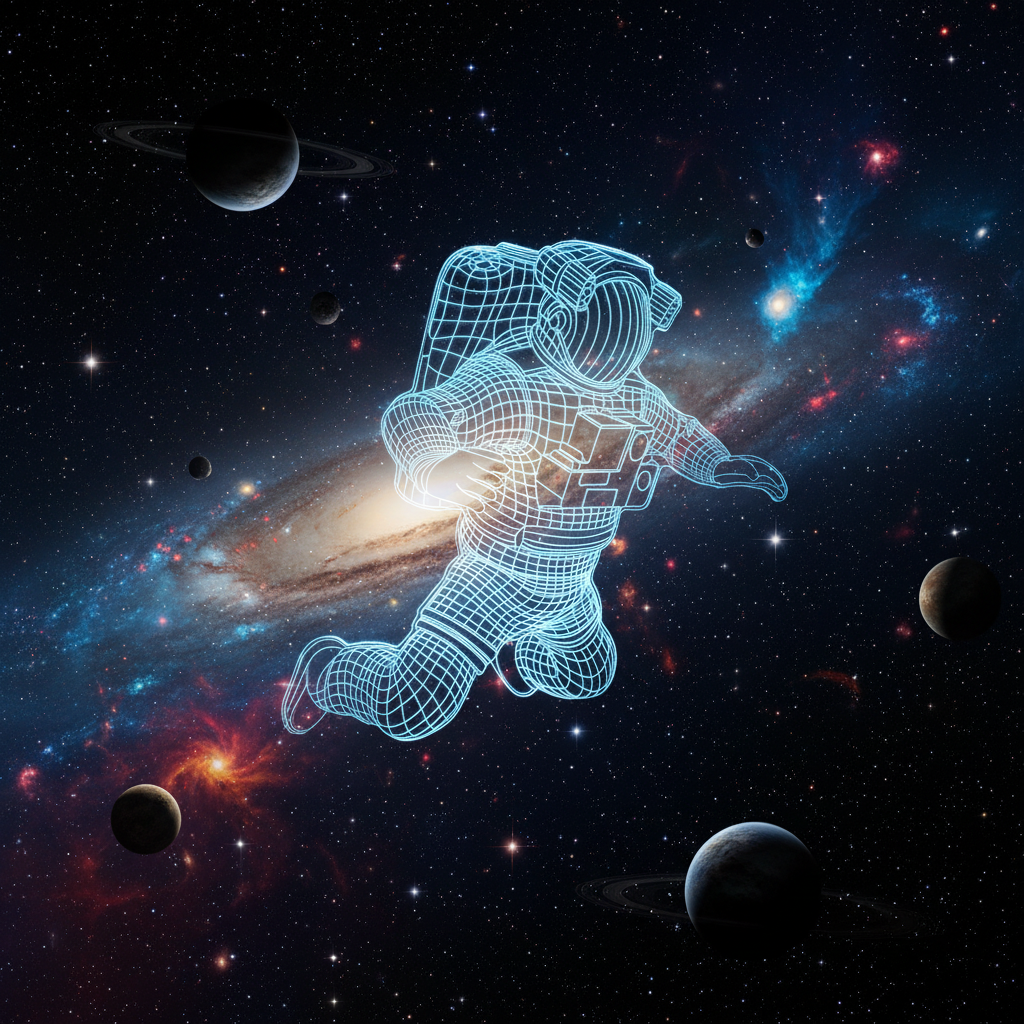 Lampe Astronaute dans l'espace