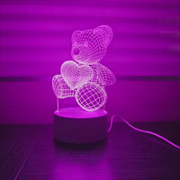 Lampe Amour 3D — Veilleuse LED Multicolore